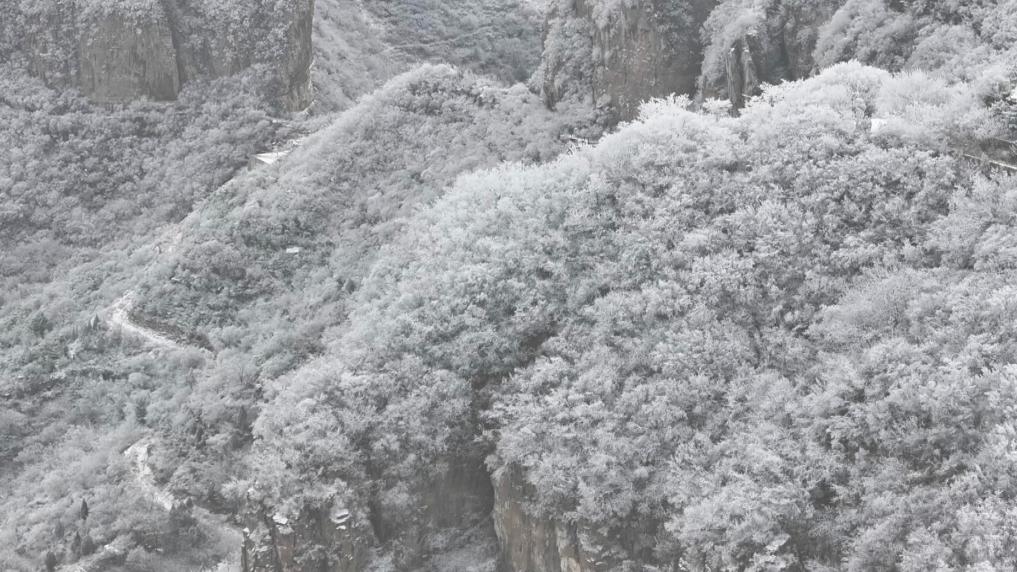 河北磁縣：天保寨霧凇扮靚寒冬