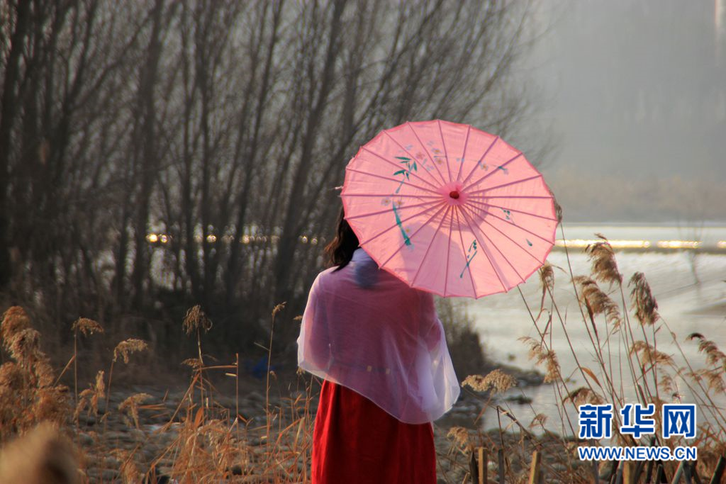 凌波橋濕地人像背影隨拍