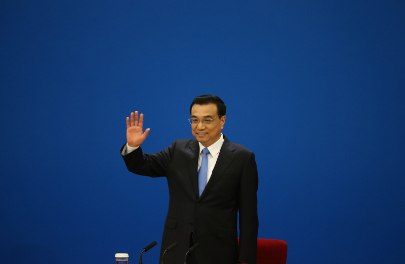 3月15日，國務院總理李克強在北京人民大會堂與中外記者見面，并回答記者提問。新華社記者 陳建力 攝