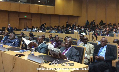 李克強即將在非盟總部發表演講，請柬&ldquo;一柬難求&rdquo;。圖片來源：&ldquo;新國際&rdquo;微博。